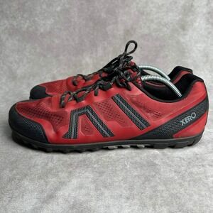 Xero Shoes Mesa Trail II Mens 11.5 Barefoot Trail Running Shoes Red Black